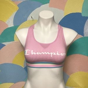 Champion sports Bra color pink and white size S